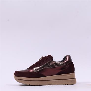 Marco Moreo Pompei Front Zip Platform - Burgundy Suede